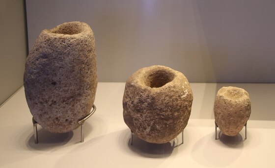 1280px Stone Mortars From Eynan, Natufian Period