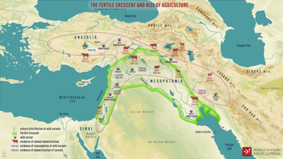 Fertile Crescent And Rise Of Agriculture Simeon Netchev Under By Nc Sa