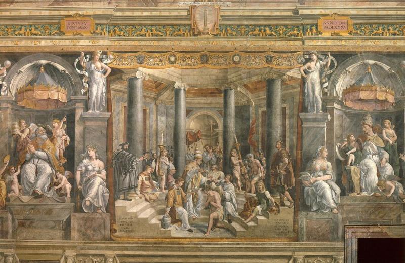 Baptism Contantine 1024px Giannfrancesco Penni Baptism Of Constantine copy